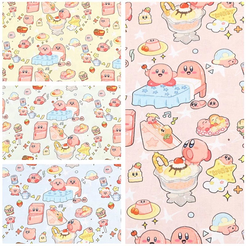 Textile And Sewing Materials - 만화 커비 100 코튼 원단 바느질