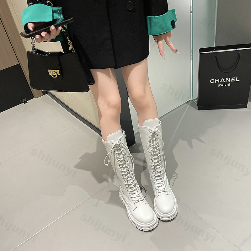 여성 나이트 부츠 플랫폼 청키 슈즈 패션 니하이 부츠  - Sewing Garment 리뷰 및 가격