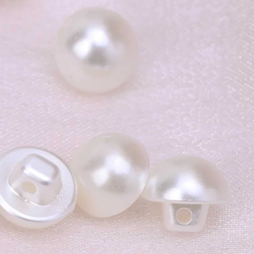 12MM 100 Pcs 1 구멍 베이지 모조 진주 단추 - Sewing Kit 리뷰 및 가격