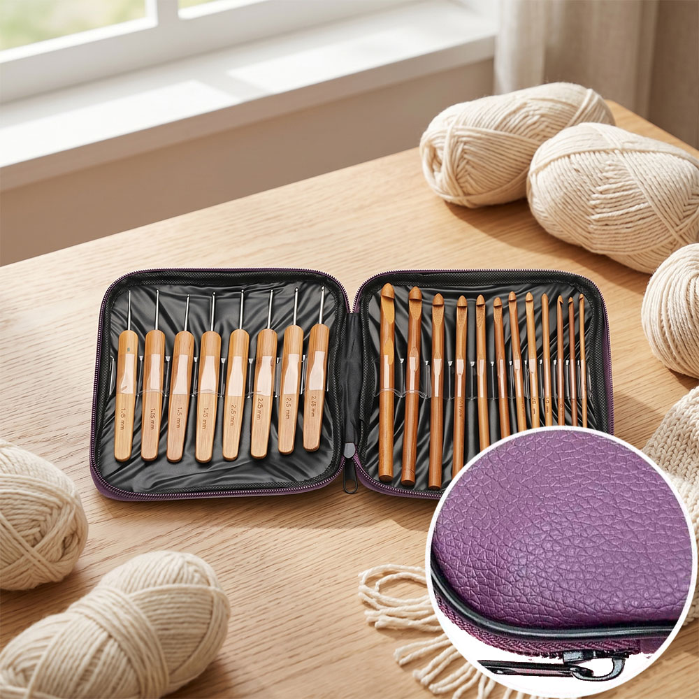 74개 대나무 코바늘 세트, 휴대용 보관 가방이 포함된 - Sewing Kit 리뷰 및 가격