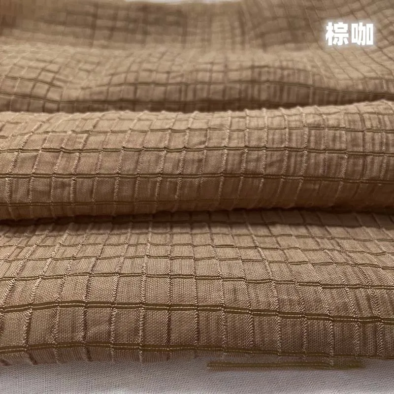 크림 옐로우 체크 패브릭 여름 의상 바느질을위한 부드러 - Textile And Sewing Materials 리뷰 및 가격