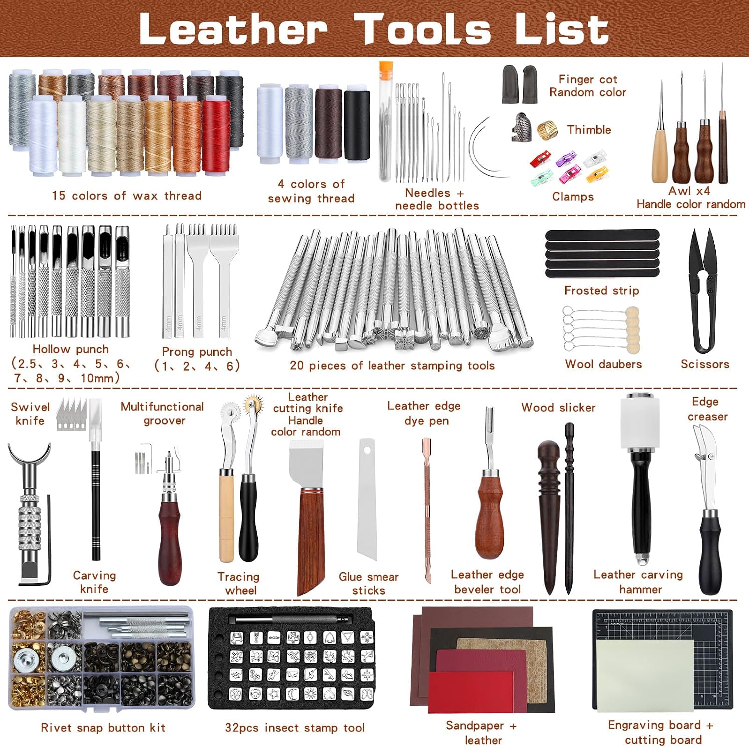 가죽 공예 도구 세트, 가죽 가공 키트, 맞춤형 핸드백 - Sewing Kit 리뷰 및 가격