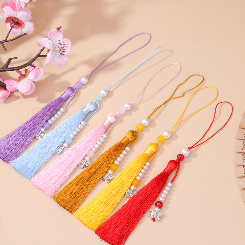 5개 빈티지 진주 나비 태슬 펜던트 DIY 공예 의류  - Vintage Sewing Textile 리뷰 및 가격