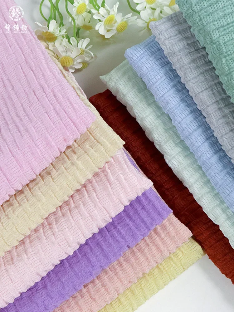 패션 버블 원단 단색 플리츠 드레스 디자이너 의류 도매 - Sewing Nylon 리뷰 및 가격