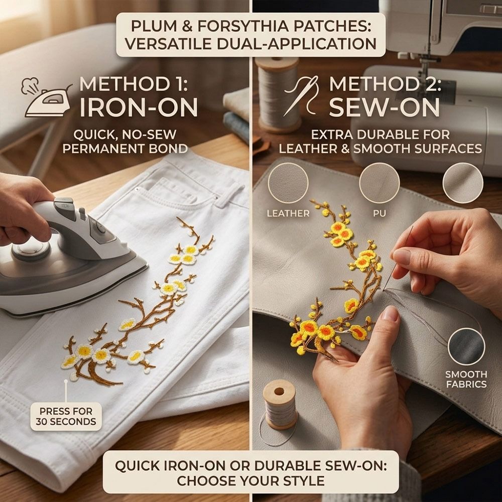 DIY 벚꽃 다리미 부착 패치 다리미 부착 및 바느질  - Sewing Textiles 리뷰 및 가격