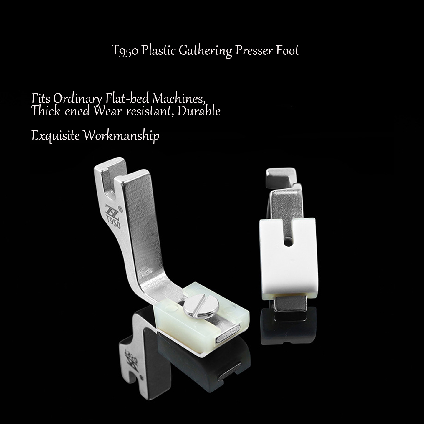 T950 테플론 플라스틱 개더링 프레서 풋 범용 플랫  - Sewing Factory 리뷰 및 가격