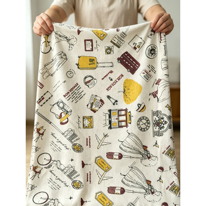 여성 프린트 패턴이 있는 혼합 혼방 원단, 커튼, 테이 - Textile And Sewing Materials 리뷰 및 가격