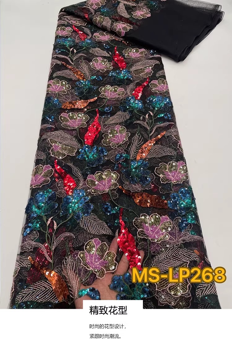 1야드 고급스러운 투톤 비즈 꽃 스팽글 자수 원단 드레 - Sewing Net 리뷰 및 가격