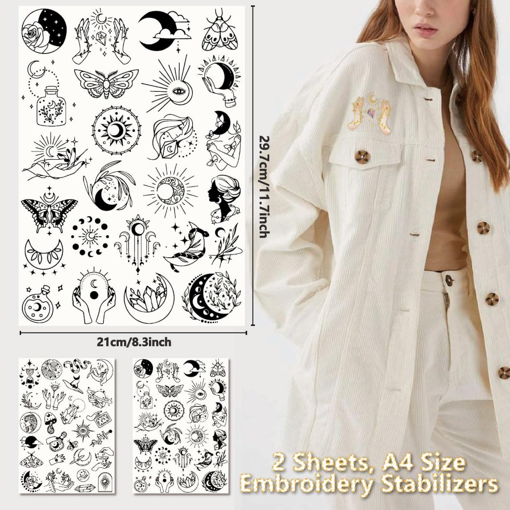 51Pcs Boho Moon Sun 수용성 자수 안정제 - Sewing Factory 리뷰 및 가격